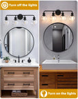 Clear Glass Irvine Black Modern 4-Light Vanity Light - IPLUS Lighting