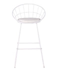 Veya Set of 2 Modern Metal Bar Stools with Cushions