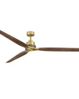 84" Modern Soft Brass Ceiling Fan with Solid Wood Blades for Large Spaces