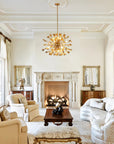 Lydia 14-Light Golden Statement Chandelier – 35 Inch
