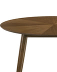 Harlow 5-Piece Walnut Round Dining Set