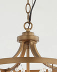 Rustic Saddlebrown 4-Light Pendant Light - IPLUS Lighting