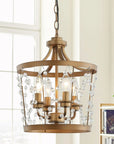Rustic Saddlebrown 4-Light Pendant Light - IPLUS Lighting
