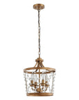 4-Light Rustic Saddlebrown Pendant Lighting - ParrotUncle