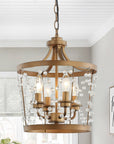 4-Light Rustic Saddlebrown Pendant Lighting - ParrotUncle