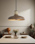 Rustic Industrial 1 - Light Wooden Pendant Light with Jute Rope Accent