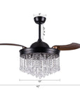 42" Mateo Crystal Ceiling Fan with Lighting