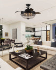 42" Servantes Crystal Ceiling Fan