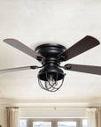 42" Traditional Flush Mount Reversible Ceiling Fan - IPLUS Lighting