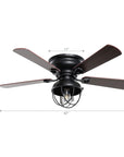 42" Traditional Flush Mount Reversible Ceiling Fan - IPLUS Lighting