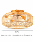 20" Mandy Vintage Gold Ceiling Fan