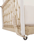 Marin 2-Seat Woven Rope Outdoor Swing Sofa with Cushions