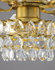 48” Aurora Soft Brass Crystal Ceiling Fan