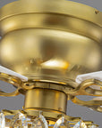48” Aurora Soft Brass Crystal Ceiling Fan