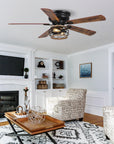 48" Antwerp Farmhouse Reversible Ceiling Fan - IPLUS Lighting