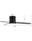 48" 3 Blades Flush Mount Ceiling Fan