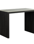 48" Modern Breakfast Dining Table Set with 2 Stools and Travertine Top