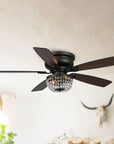 48" Modern Reversible Crytsal Ceiling Fan - IPLUS Lighting