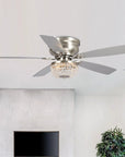 48" Modern Reversible Crytsal Ceiling Fan - IPLUS Lighting
