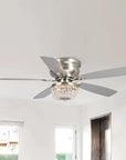 48" Modern Reversible Crytsal Ceiling Fan - IPLUS Lighting