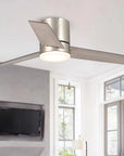 48" Satin Nickel Low Profile Ceiling Fan - IPLUS Lighting