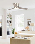 48" Satin Nickel Low Profile Ceiling Fan - IPLUS Lighting