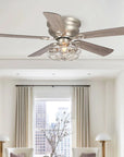 48" Thurber Satin Nickel Reversible Ceiling Fan - IPLUS Lighting