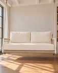 Marin 2-Seat Woven Rope Outdoor Swing Sofa with Cushions