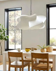 Wabi-Sabi Cloud Pendant Light White Cocoon Silk Fabric - IPLUS Lighting