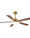 52" Auren Modern Brass LED Ceiling Fan with Reversible Blades