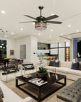 52" Wethington Crystal Ceiling Fan