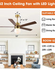 52 Inch Alva Double-sided Blades Ceiling Fan