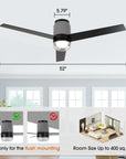 52" Pearl RGB LED Smart Fan