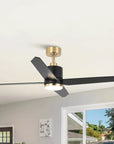 52" Ashby Industrial Satin Nickel DC Ceiling Fan - IPLUS Lighting