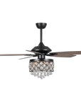 52" Berkshire Reversible Crystal Ceiling Fan