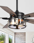 52" Coimbatore Farmhouse Reversible Ceiling Fan