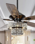 52" Nowthen Crystal Chandelier Ceiling Fan