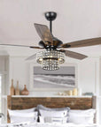 52" Nowthen Crystal Chandelier Ceiling Fan