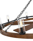 52" Amelia Black Industrial Fandelier