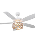 52" Harriet White Farmhouse Ceiling Fan - IPLUS Lighting