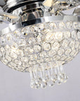 52" Kanpur Flush Mount Reversible Crystal Ceiling Fan