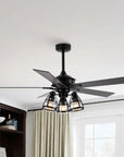 52" Kashmir Traditional Reversible Ceiling Fan - IPLUS Lighting