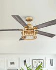 52" Industrial Reversible Mesh Led Ceiling Fan - IPLUS Lighting
