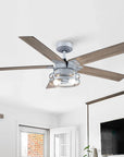 52" Industrial Reversible 5 Blade Led Ceiling Fan