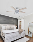 52" Industrial Reversible 5 Blade Led Ceiling Fan