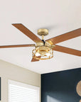 52" Industrial Reversible 5 Blade Led Ceiling Fan