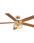 52" Industrial Reversible 5 Blade Led Ceiling Fan