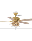 52" Pune Farmhouse Reversible Ceiling Fan
