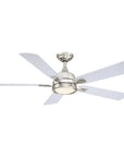 52" Tata Nagar Brush Nickel Reversible Ceiling Fan