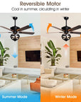 52" Wilburton Industrial Reversible Ceiling Fan